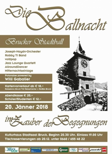 BruckerStadtball 2018 mit den AllroundDancer - Taxi Tänzer extra buchen unter +436644512100 Polonaise mit Willi Gabalier
